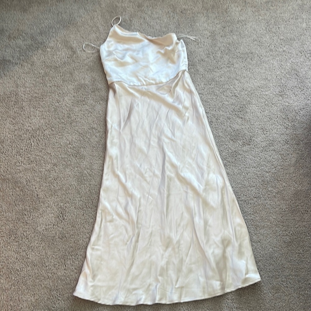 Billy J Kimbra Midi champagne dress NWT